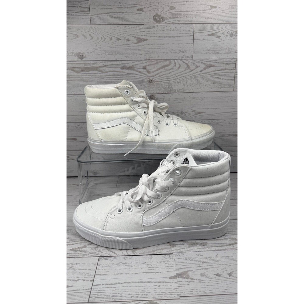 VANS SK8-HI Shoes True White Mens 7 WIDE Unisex Men & Women Sz 8.5 READ #311